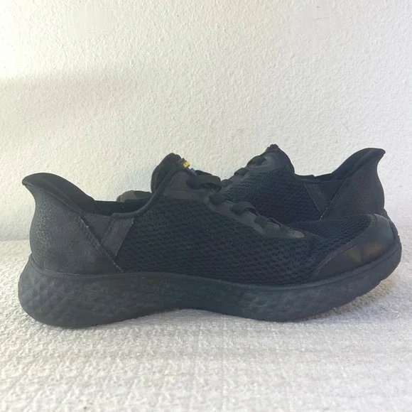 Skechers Hands Free Step-Ins Goodyear Black Slip Resistant  Women's Sneakers 7.5 - Picture 12 of 14